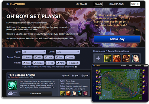 Example of search for plays and creating a play